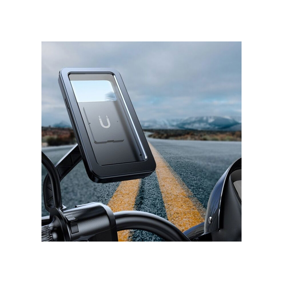 Motorcycle Phone Holder, Anti-Theft Bicycle Mobile Mount, Waterproof Touchscreen, 360 Rotation For 4.5-6.8" Smartphones 9149891810594