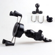 Support de téléphone portable pour moto, tricycle ou véhicule électrique, fixation de guidon type X pour la navigation et la conduite -