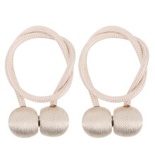 ZJCHAO Gordijnbinders 2 stuks Sterke Magnetische Gordijnbinders Lus Houder Decoratieve Raamaccessoires (Beige)