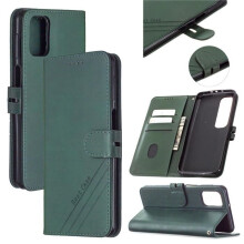 Étui portefeuille à rabat en cuir PU vert foncé pour Samsung Galaxy A52 5G 6,5"