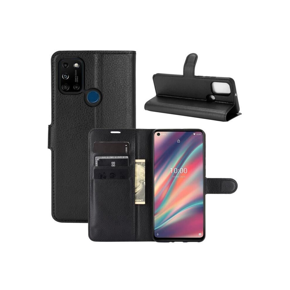 Wiko View5 Case - Pu Leather With Shockproof Protection, Stand Function, And Phone Pouch Black 9149891811355