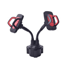 Support double pour téléphone portable, pour porte-gobelet de voiture, pour GPS de voiture, col de cygne, accessoires - C