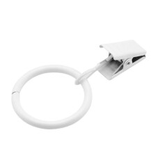 20 stuks gordijnringen met clips, gordijnhaken voor gordijnroeden en douchegordijnen, 32 mm binnendiameter, wit