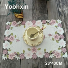Placemat - Rond 20 cm - Synthetische stof - Wit - Wasbaar