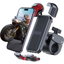 Support universel pour téléphone de moto PME1, à fixer sur le guidon ; rotation à 360, antidérapant, installation sans outil.