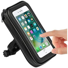 Support de téléphone portable CLM-Tech pour vélo, moto, scooter (jusqu'à 5,3 pouces), noir