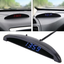 ZGEER 2-in-1 Klok- en Thermometer - Digitale LED - Grijs - Binnen