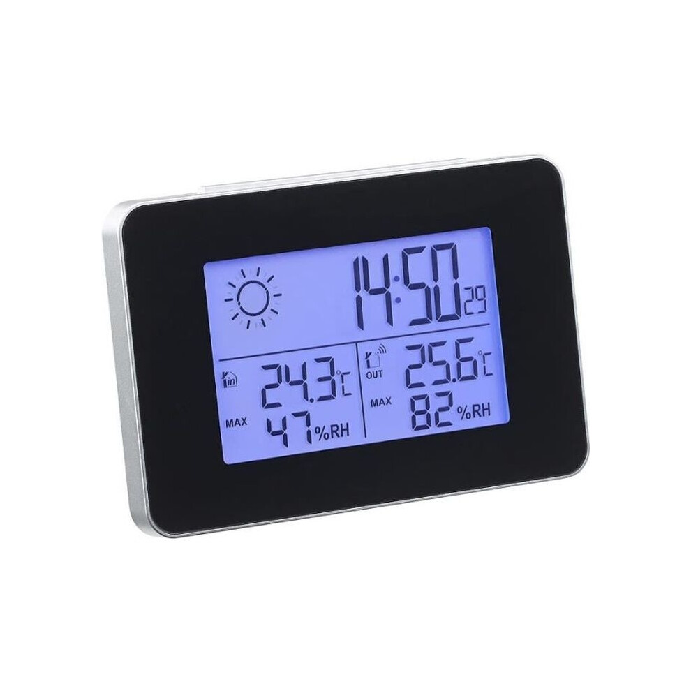 Radio-Controlled Weather Station & Clock With Wireless Outdoor Sensor 9149891819108