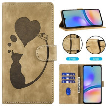 Étui pour Samsung Galaxy A25 5G, étui portefeuille en cuir avec porte-cartes, fermeture magnétique, protection intégrale - Gris