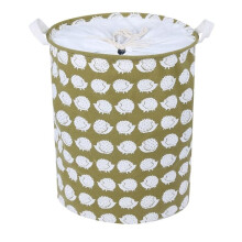 Panier à linge - Motif hérisson - Coton - Pliable - Imperméable - 34 x 34 x 40 cm