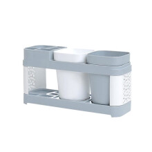 Porte-brosses à dents - Étagère - Plastique - Accessoires de salle de bain - Salle de bain/Toilettes