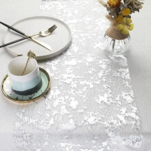 Tischläufer mit Silberfolie, 28 cm x 15 m, metallisches Tischband, Dekoration für Partys, Geburtstage, Hochzeiten, Weihnachten