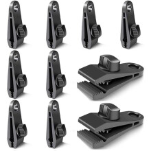 Attaches clips - HANDEIU - Lot de 10 - Plastique - Noir - 8 x 3 cm