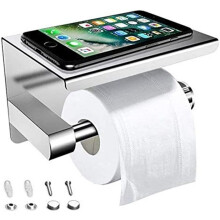 Toilet paper holder - UPLAYTECK - Stainless steel - Multifunctional - Rustproof - Waterproof