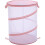 Laundry Basket - Transparent - Foldable - Pink - 35x45cm in Polyester Fabric 1