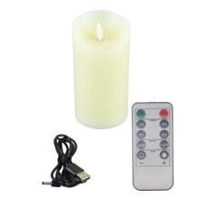 Oplaadbare LED-kaarsen - SURENHAP - Dansende kaars - Afstandsbediening - Hoge helderheid - Paraffine