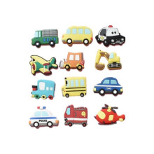 Koelkastmagneten, set van 12 3D siliconenmagneten voor auto, helikopter, koelkast, whiteboard, keuken, speelgoed