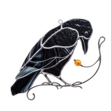 Raven decoratie, unieke gotische metalen ravenhanger, ravenversiering, Halloween accessoires, ornament