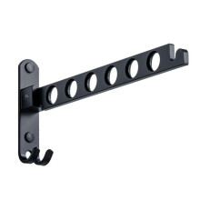 Opvouwbare kapstokhaken, wandkapstok, opvouwbare haken voor balkon, badkamer, wasruimte (zwart, 1 stuk)