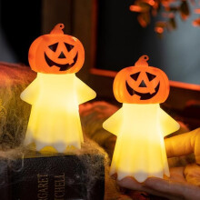 Lichtgevende spookjes - LEYUANDODO - Set van 2 - LED-kaarsen - Halloweenversiering - Duurzaam en herbruikbaar