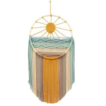 Wandbehang „Böhmische Sonne“ mit Quasten, runde Dekoration für Schlafzimmer, Wohnzimmer, Kinderzimmer, Eingangsbereich, Mittagsraum usw.
