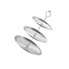 Contemporary Multi-layer Stainless Steel Salad-Silver 3rd floor