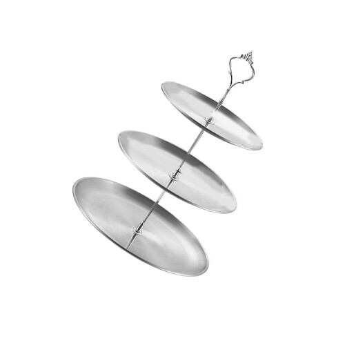 Contemporary Multi-layer Stainless Steel Salad-Silver 3rd floor