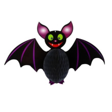 Halloween vleermuis decoratieset, 2 stuks, ecelen hw