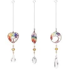 Kristallen raamhanger, handgemaakte decoratieve hangende raamhanger, hangers met kristallen, tuindecoratie