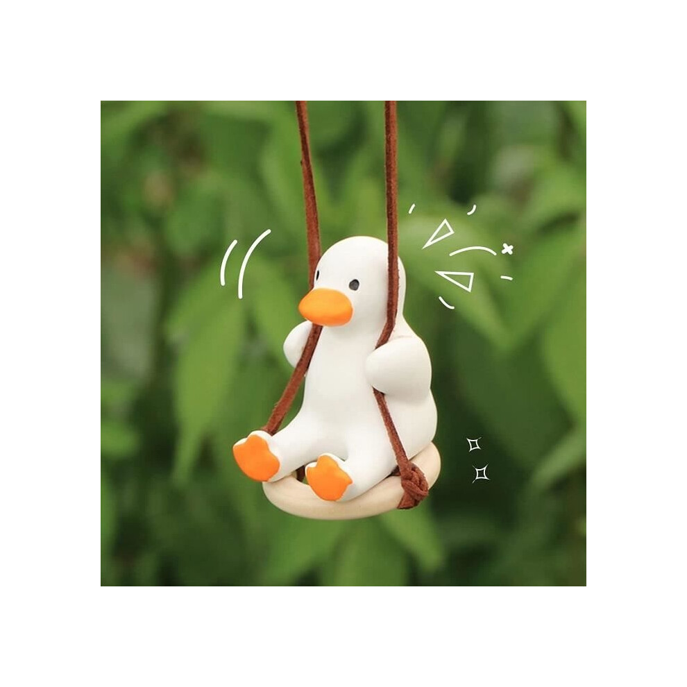 Cute Swinging Duck Pendant, Swinging Duck Car Ornaments, Swinging Duck Car Rearview Mirror Ornaments, Birthday Gifts 9149891816299