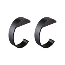 2Pcs Portable Handbag Hanger Desk Hook for Table-Black
