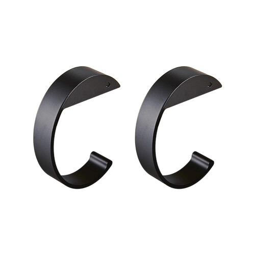 2Pcs Portable Handbag Hanger Desk Hook for Table-Black