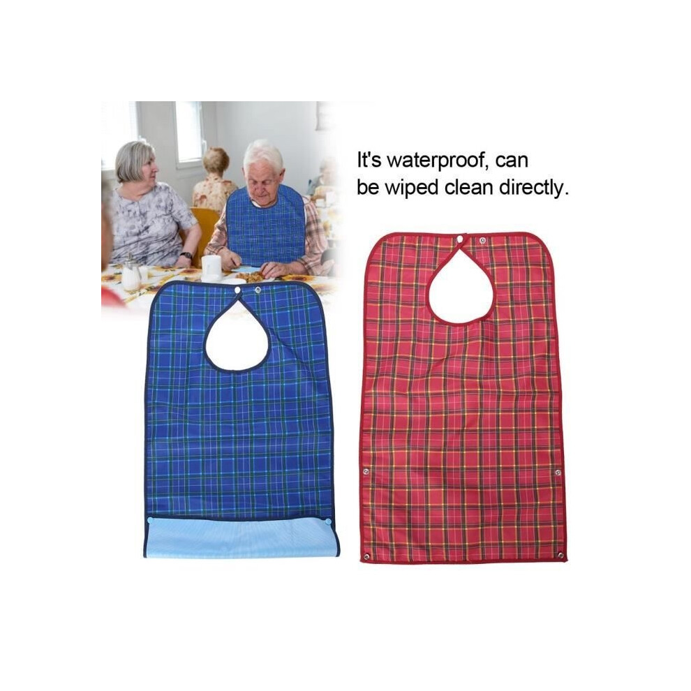 2Pcs Adult Bibs Waterproof Double Layer Mealtime Dining Protective Clothing For Elderly Aihontai
