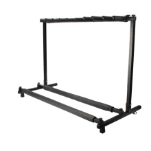 Triple Folding Guitar Holder Rack Stand Holds Up to 9 Guitars for Acoustic Electric and Bass Black