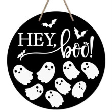 Halloween muurdecoratie voor de voordeur, houten hangende decoratie, huisfeestkrans, deurhanger
