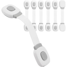 6-Piece Baby Safety Door Lock Set, Drawer Locks, Cupboard Locks, and Refrigerator Safety Locks for Children and Home