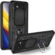 Étui LOCLOUD pour Xiaomi Poco X3 NFC-Poco X3 Pro, étui de protection pour appareil photo avec cache-objectif coulissant et support [456]