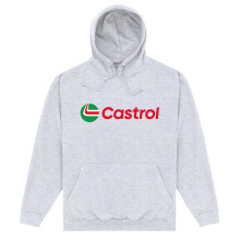 (XXL, Heather Grey) Castrol Unisex Adult Lock Up Hoodie