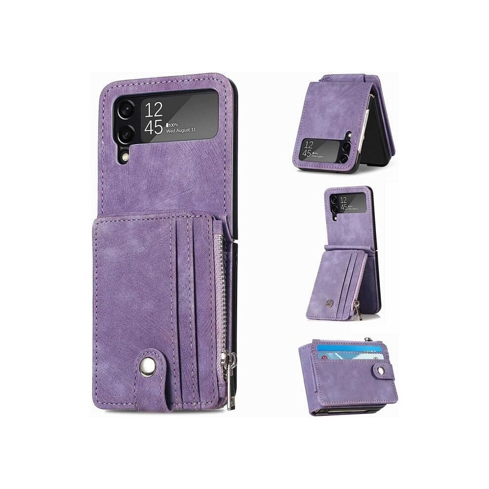 Case For Samsung Galaxy Z Flip 4 With Detachable Card Holder, Pu Leather Samsung Z Flip 4 Mobile Phone Case 9149891811508