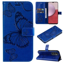Étui en cuir PU bleu pour Samsung Galaxy A14 5G, motif papillon - YSEOSKL