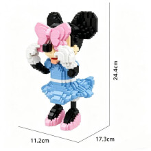 (Minnie Mouse)Mickey Mouse Pato Donald Lotso Panda Micro Partículas Bloques de Construcción Ornamento Educativo