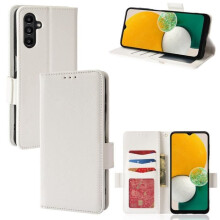 Étui à rabat en cuir PU pour Samsung Galaxy A13 5G, étui de protection blanc