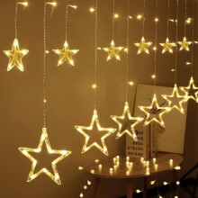 3 meter warmwitte sterrenlichtslinger, kerstverlichting voor het raam, USB LED-kerstdecoratie voor binnen, tuin en slaapkamer