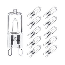 Kimjo G9 40W Bulb, Dimmable Warm White G9 Halogen Bulb, G9 Filament Capsule Bulbs 480LM 230V Pack of 10