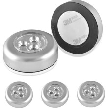MEUBELVERLICHTING 5 stuks draadloze LED-spotjes, op batterijen werkende zelfklevende lampjes, koel wit, ondermeubelverlichting, ondermeubelverlichting