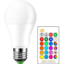 E27 10W RGBW LED-lamp, warm wit, kleurveranderende lamp