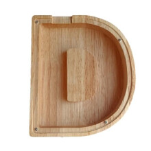 Tirelire en bois en forme de lettre de l'alphabet, décoration de bureau, cadeau pour enfants D - TYPE 4