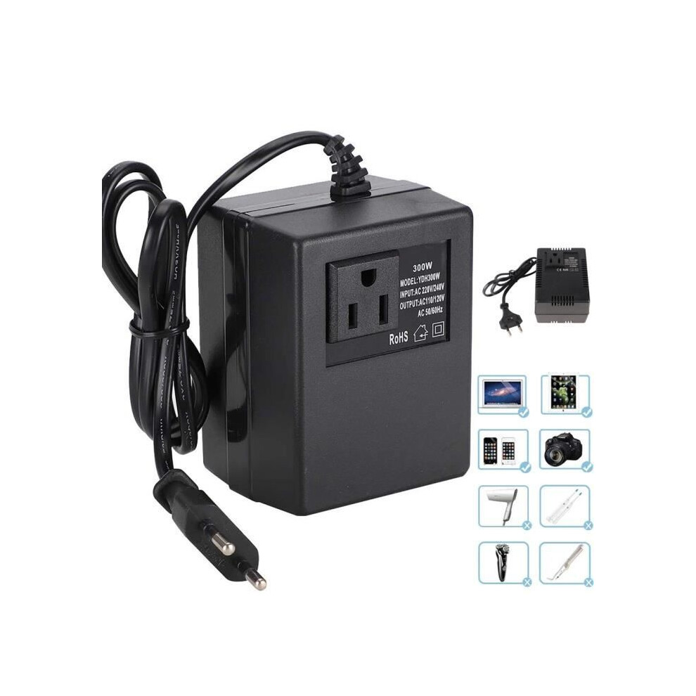 Photos - Other Electrical Equipment Voltage Converter - 300W - AC 220V to 110V - EU Adapter - Compact and lightweight