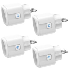 AIMOONSA WiFi Smart Plug - Pack of 4 - 16A 3680W - Energy Consumption Monitoring - Remote Control