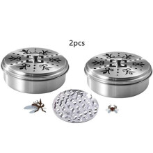 Houder voor muggenspiralen - Niet gespecificeerd - 2 stuks - Roestvrij staal - Zilver - Modern design